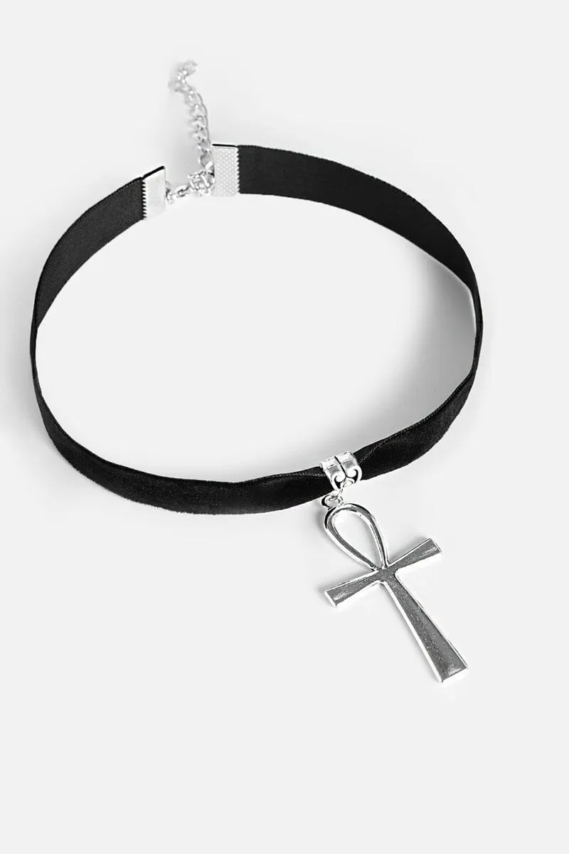 Ankh Velvet Choker