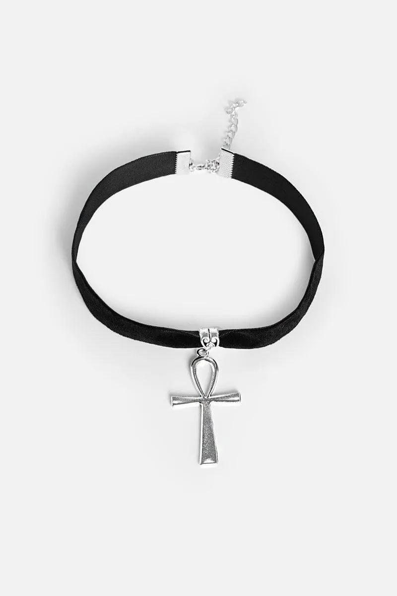 Ankh Velvet Choker