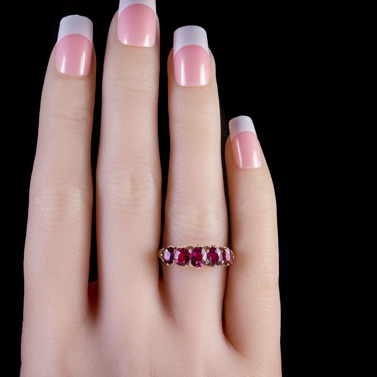 Antique Victorian Ruby Ring 2.90Ct Natural Rubies 18Ct Gold Circa 1900 Cert