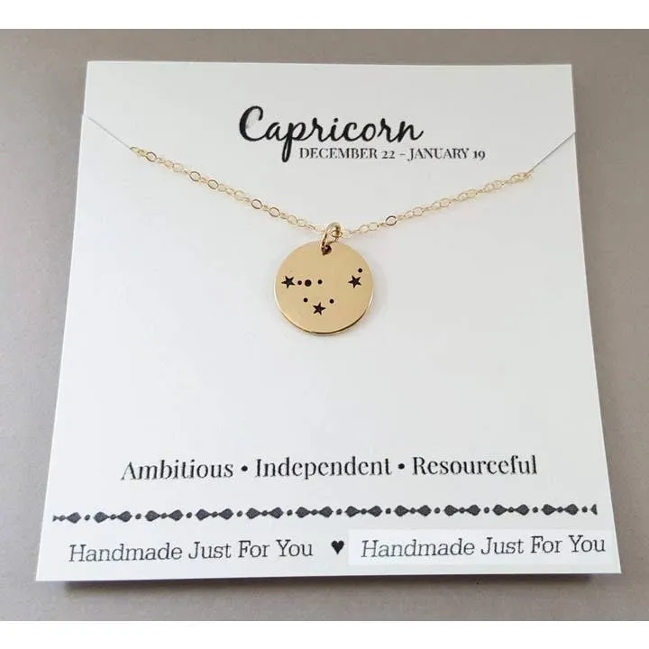 Capricorn Zodiac Constellation Necklace