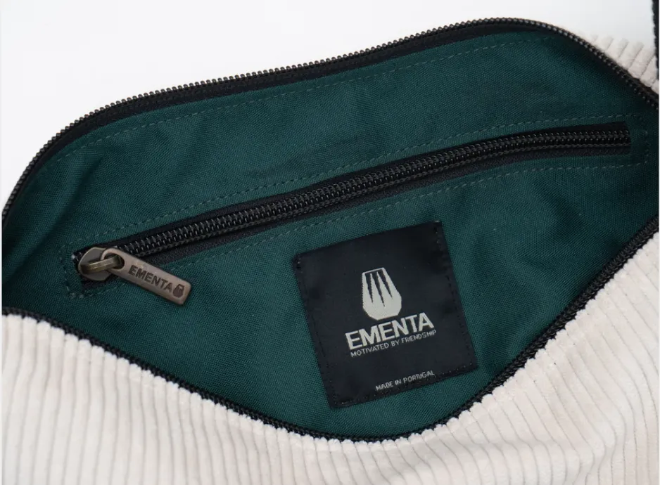 EMENTA SB - FIUZA PATCH CORDUROY BAG - WHITE