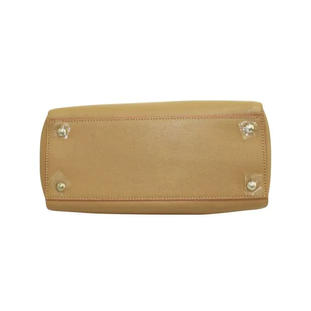 FENDI Brown Petit 2 Jours Handbag With Pink Charm