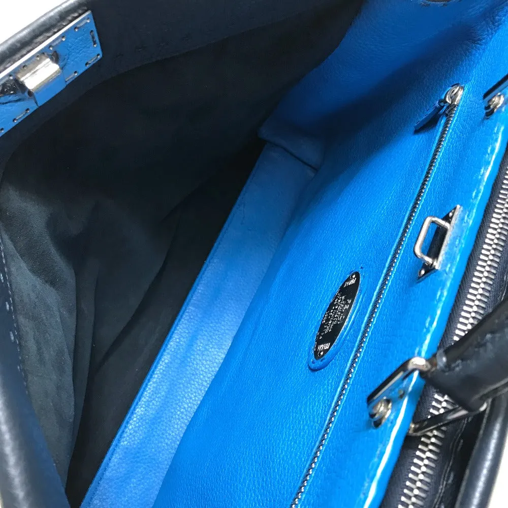 FENDI Business bag 7VA388 leather Navy x blue Celeria Peekaboo mens Used