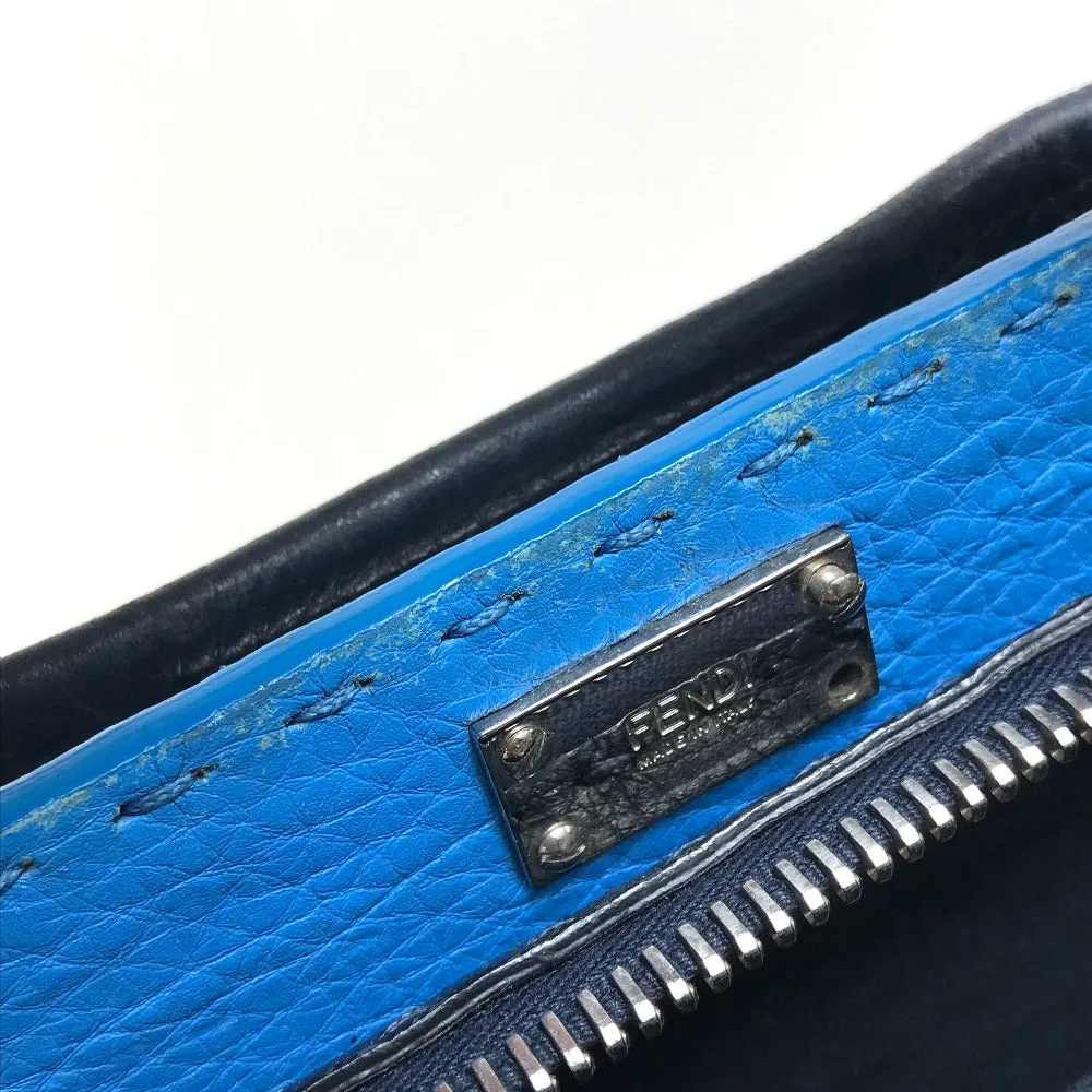 FENDI Business bag 7VA388 leather Navy x blue Celeria Peekaboo mens Used