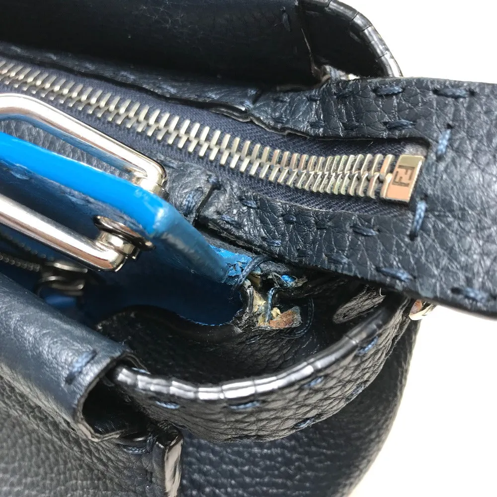 FENDI Business bag 7VA388 leather Navy x blue Celeria Peekaboo mens Used