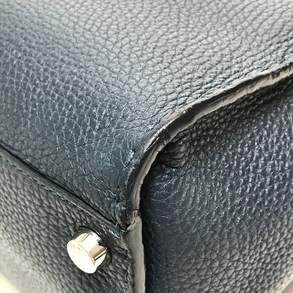 FENDI Business bag 7VA388 leather Navy x blue Celeria Peekaboo mens Used