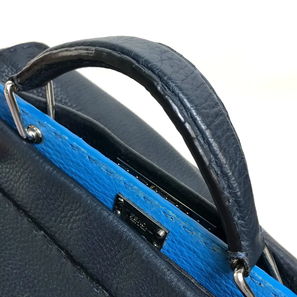 FENDI Business bag 7VA388 leather Navy x blue Celeria Peekaboo mens Used