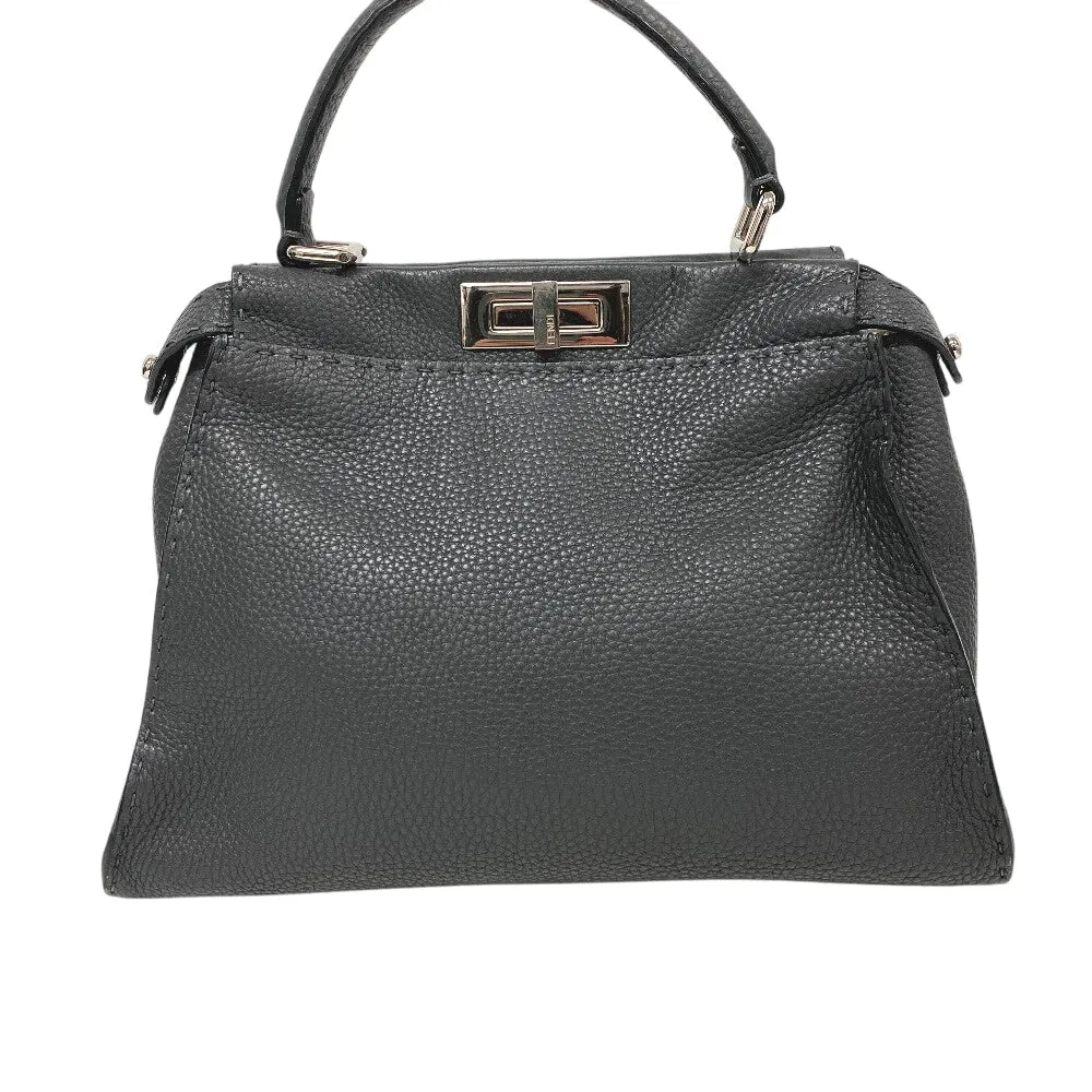 FENDI Handbag 8BN226 leather gray Peek-a-boo regular
