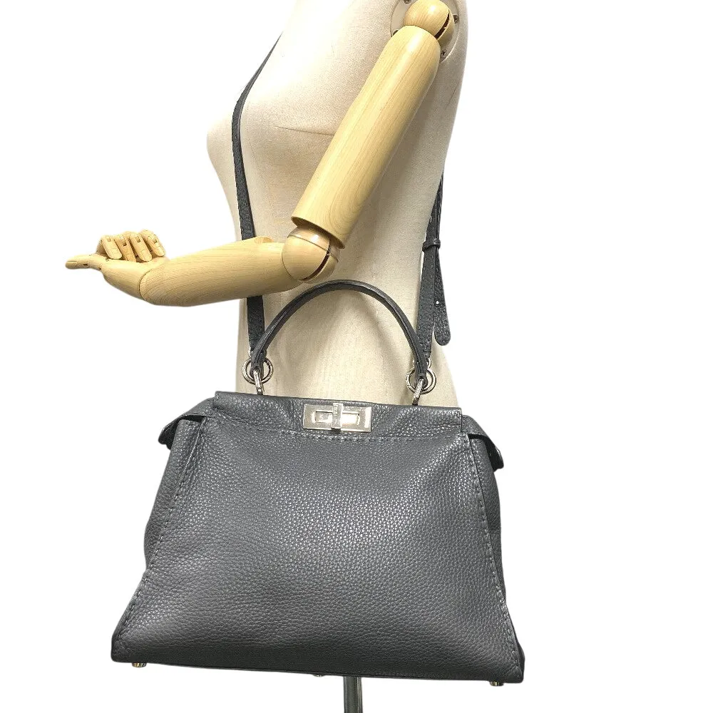 FENDI Handbag 8BN226 leather gray Peek-a-boo regular