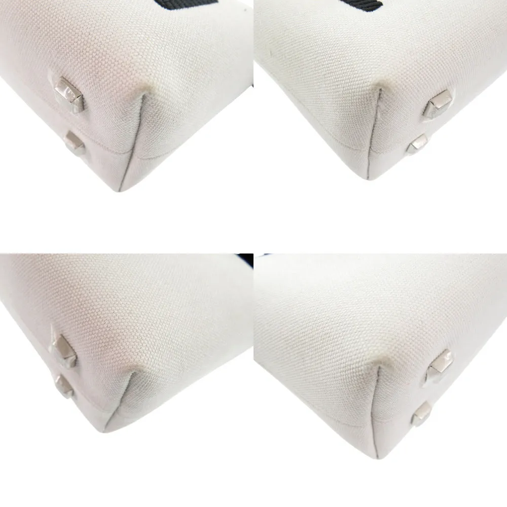 FENDI Handbag 8BS067 ANVG Canvas, Leather white By the way small