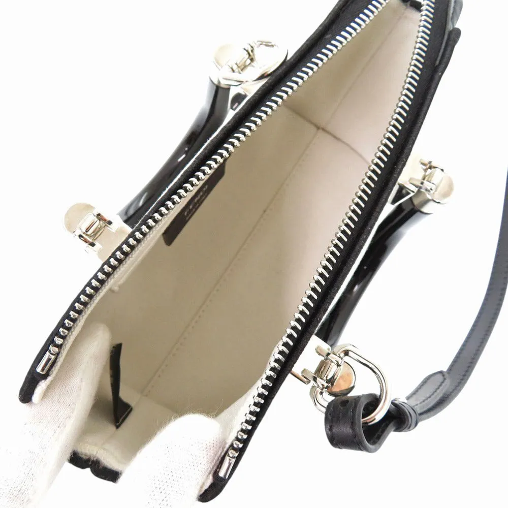 FENDI Handbag 8BS067 ANVG Canvas, Leather white By the way small