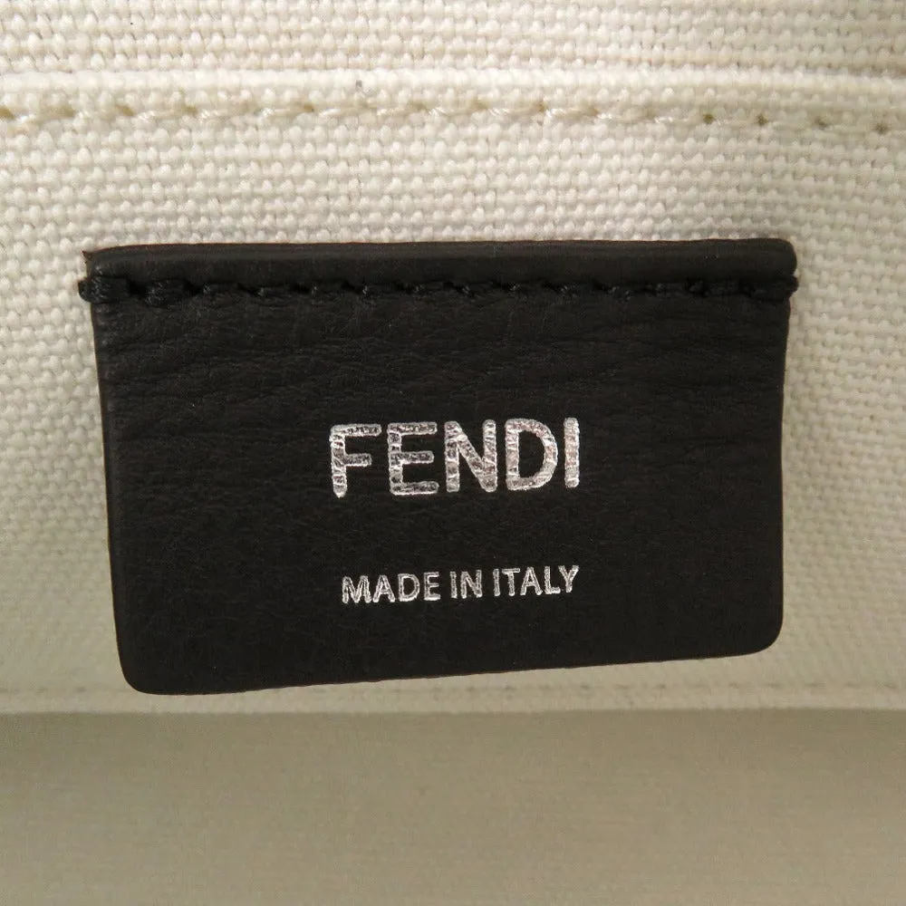 FENDI Handbag 8BS067 ANVG Canvas, Leather white By the way small