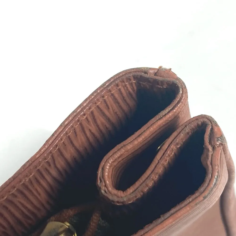FENDI Handbag leather Brown vintage FF logo