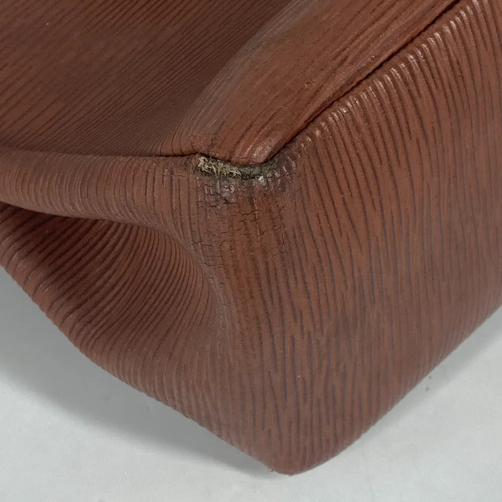 FENDI Handbag leather Brown vintage FF logo