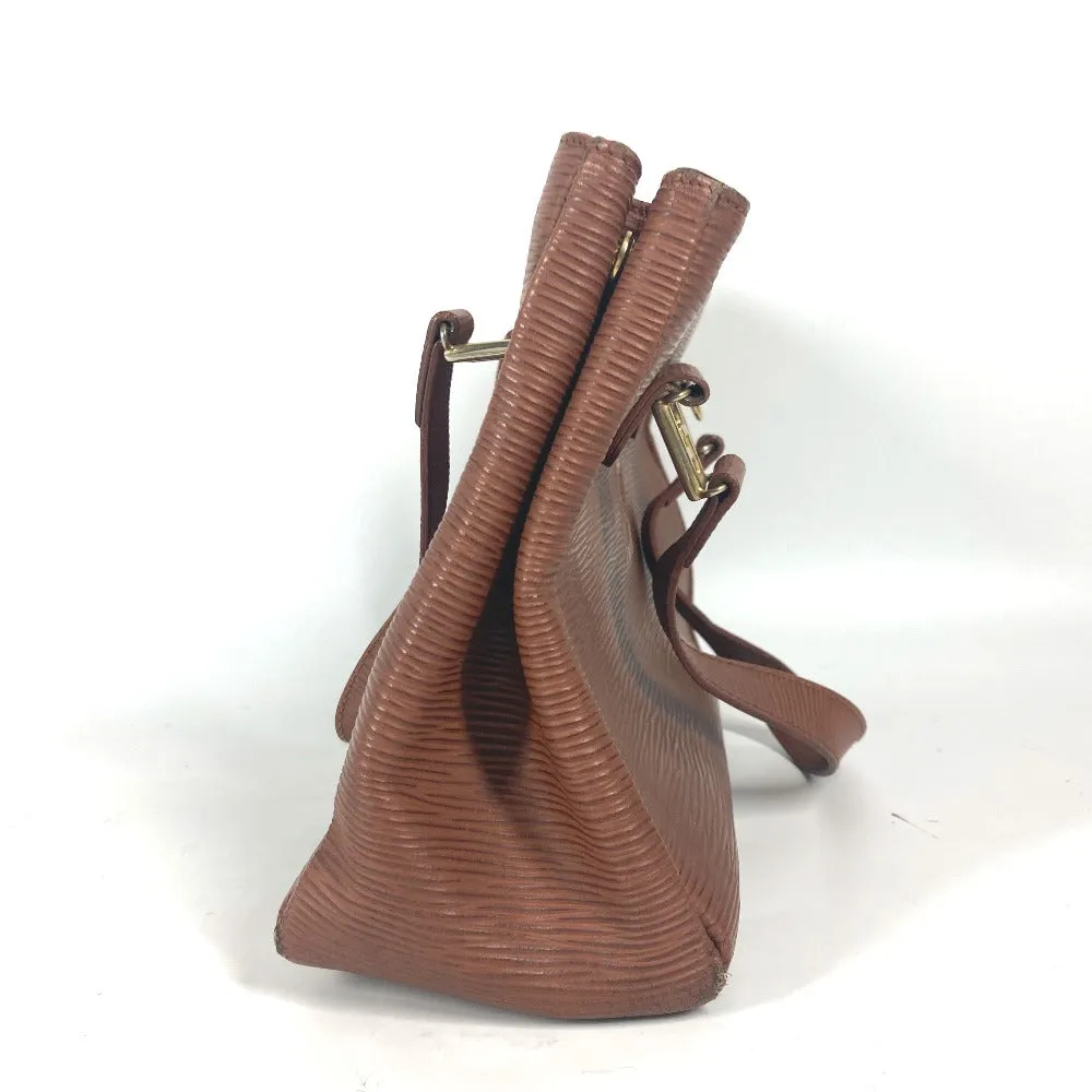 FENDI Handbag leather Brown vintage FF logo