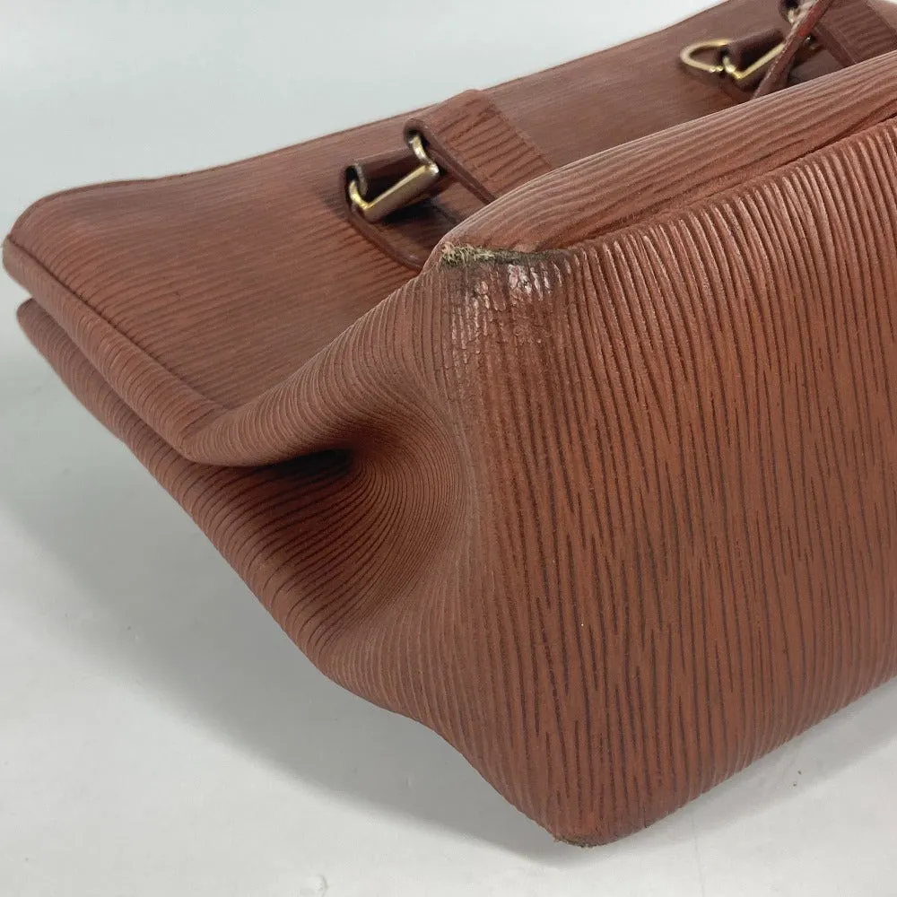 FENDI Handbag leather Brown vintage FF logo
