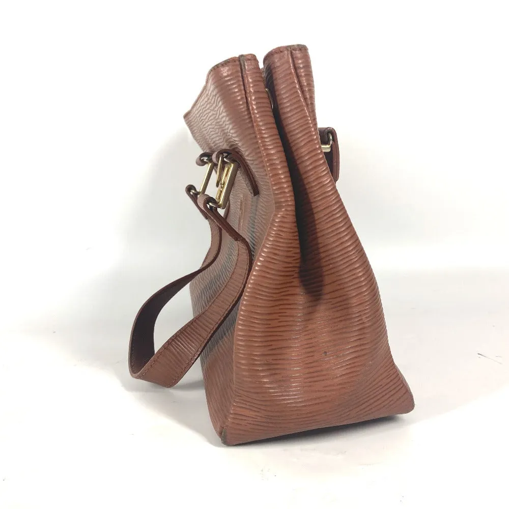FENDI Handbag leather Brown vintage FF logo