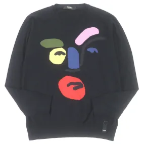FENDI knit FZZ284 cotton black 46