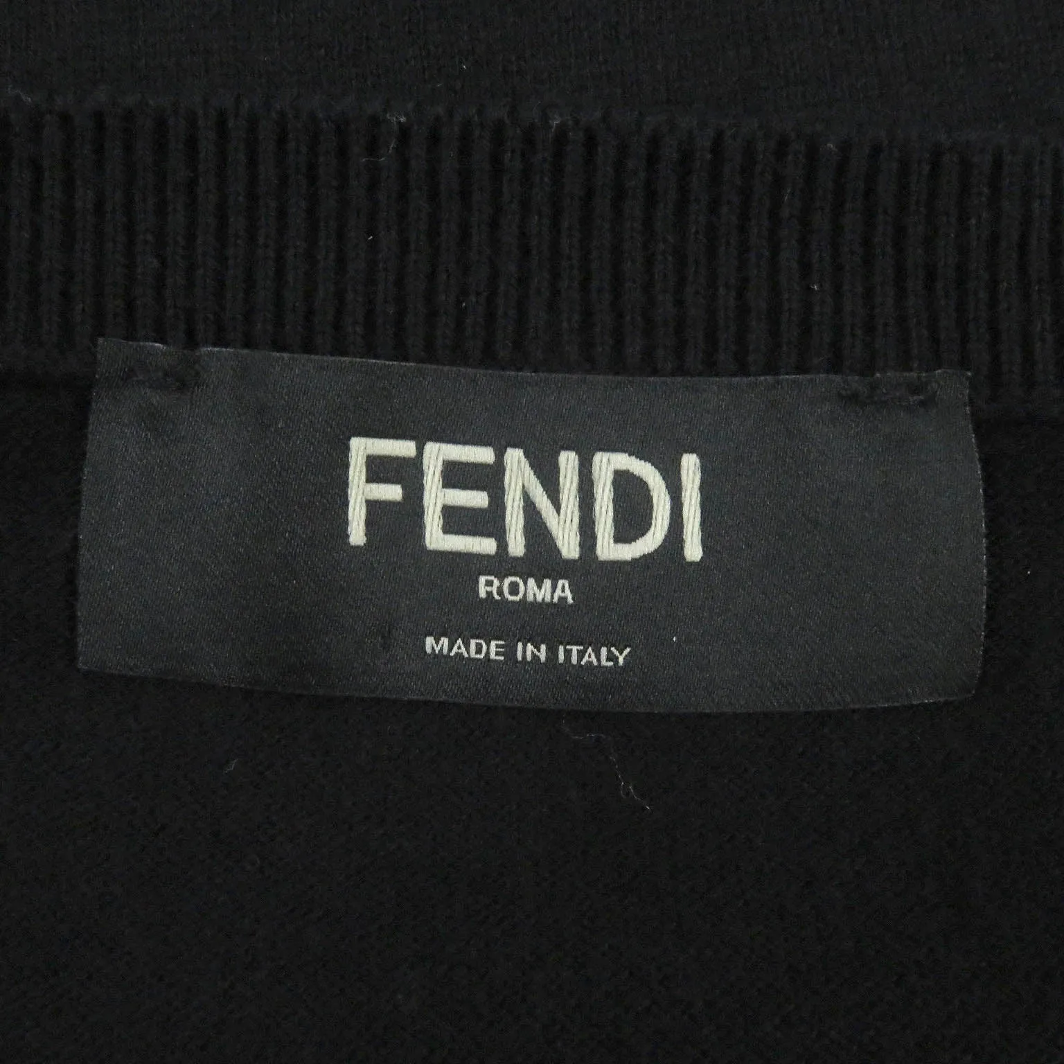 FENDI knit FZZ284 cotton black 46