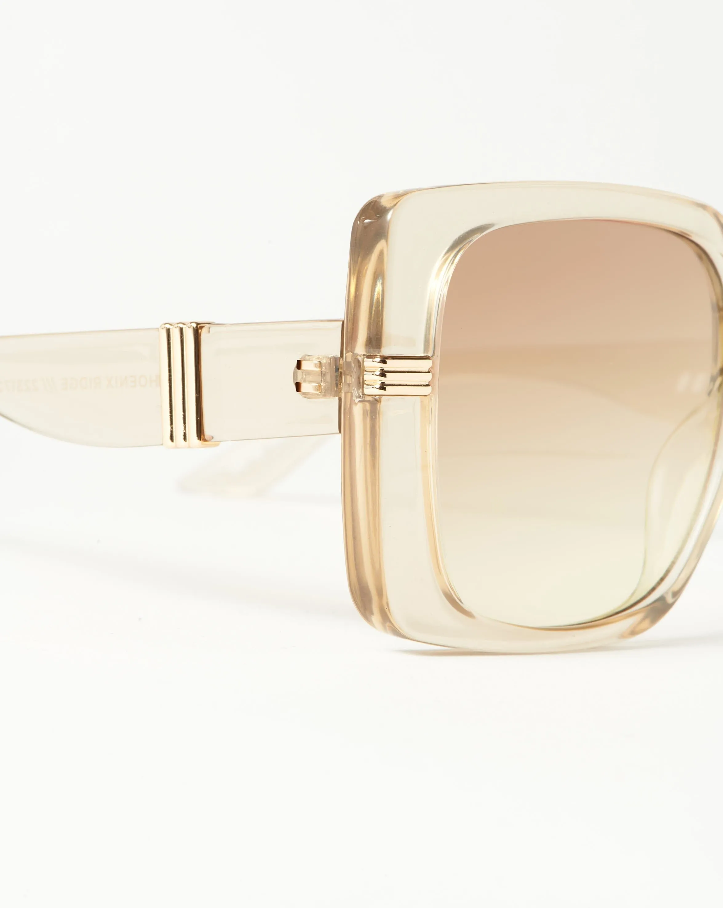 Le Specs Phoenix Ridge Oversized Square Sunglasses | Fawn