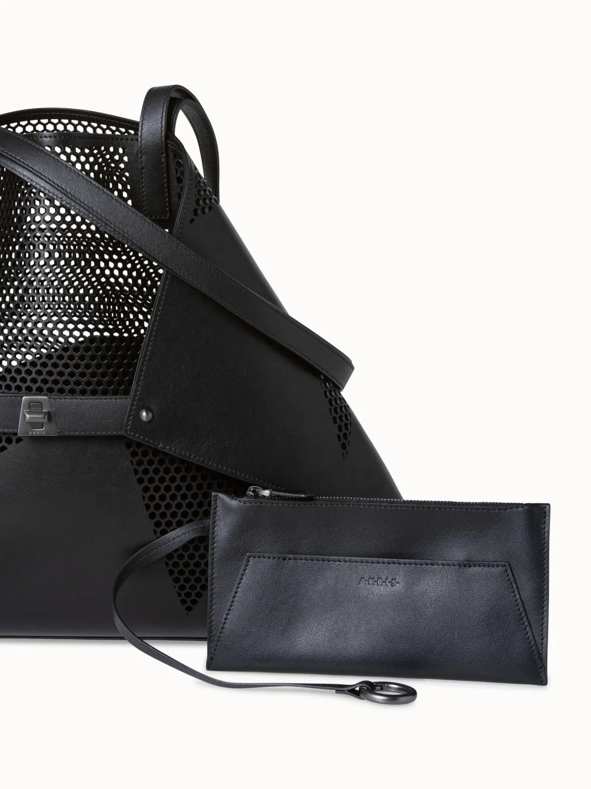 Medium Lederhandtasche mit Lasercut Kinderstern