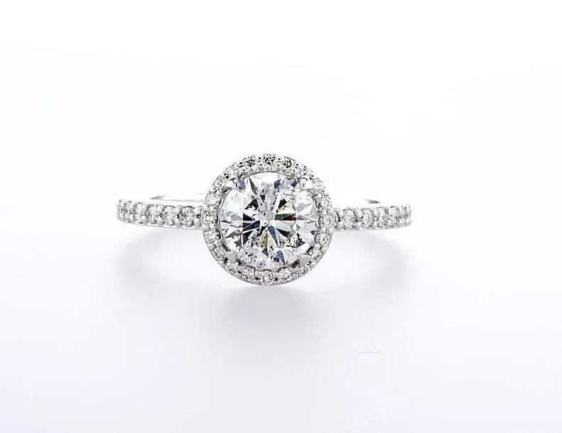 Round Brilliant Halo Engagement Ring (1.39Ctw)