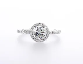 Round Brilliant Halo Engagement Ring (1.39Ctw)